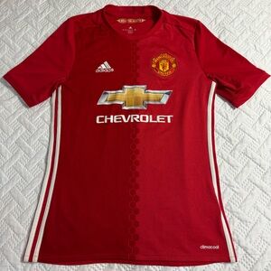 Adidas Red Manchester United Soccer Jersey ClimaCool Youth XL 15/16